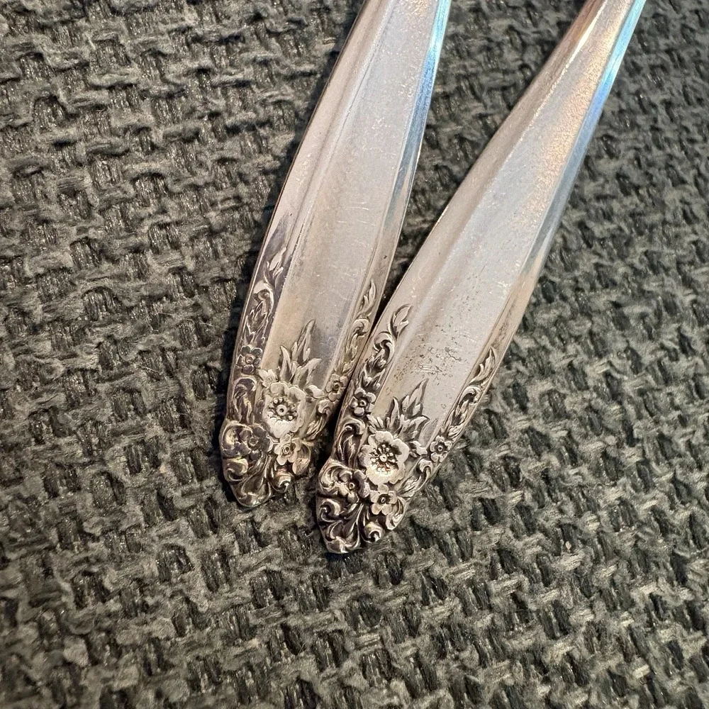 SET TWO International Sterling Silver Prelude Demitasse Spoon 4.25